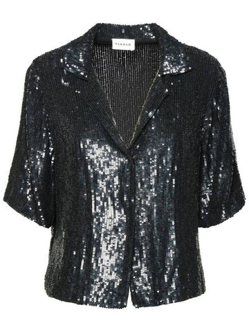 P.A.R.O.S.H. 'Glare' Black Viscose Shirt - P.A.R.O.S.H. - BALAAN 1