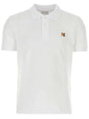 Fox Head Patch Cotton Polo Shirt White - MAISON KITSUNE - BALAAN 2