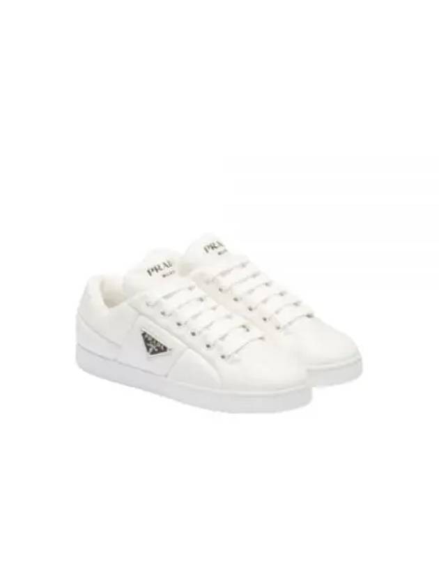 Logo Quilted Nappa Leather Low Top Sneakers White - PRADA - BALAAN 2