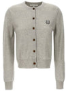 Bold Fox Head Patch Regular Cardigan Grey - MAISON KITSUNE - BALAAN 3