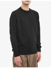 13CMKN087A 005504A 999 Crew Neck Black Wool Knit - CP COMPANY - BALAAN 2