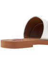 Woody Logo Leather Flat Slippers White - CHLOE - BALAAN 11