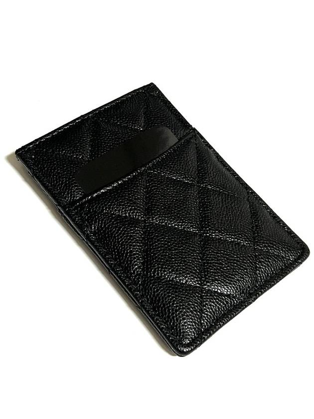 Classic card wallet holder black gold caviar AP3595 - CHANEL - BALAAN 6