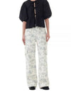 Floral Print Angi Straight Jeans Tofu - GANNI - BALAAN 2