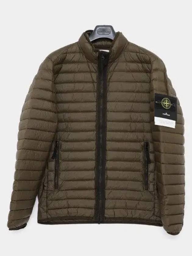 Men's Wappen Patch Padded Jacket Khaki - STONE ISLAND - BALAAN 2