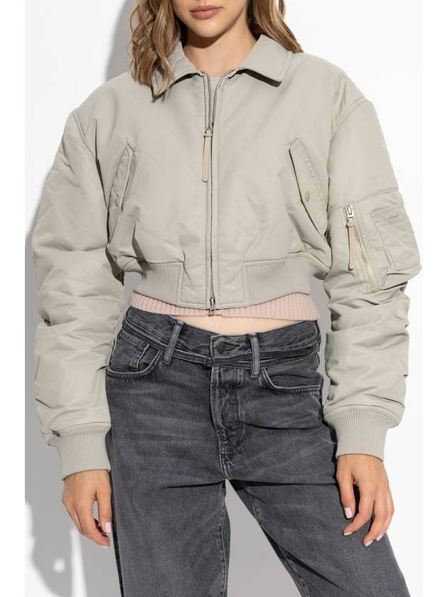 Acne Studios Short Jacket Type Bomber, Women's, Grey - ACNE STUDIOS - BALAAN 3