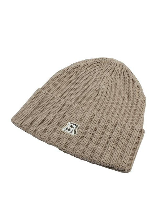 Cotton Beanie Beige - ACNE STUDIOS - BALAAN 2