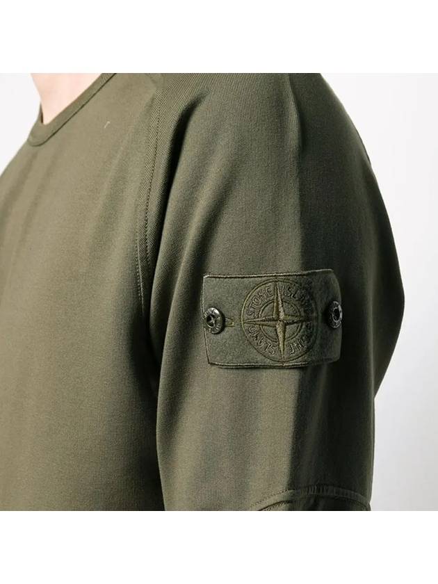 Ghost Pieces Wappen Patch Sweatshirt Military Green - STONE ISLAND - BALAAN 4