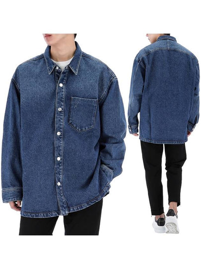 De Coeur Oversized Long Sleeve Shirt Blue - AMI - BALAAN 2