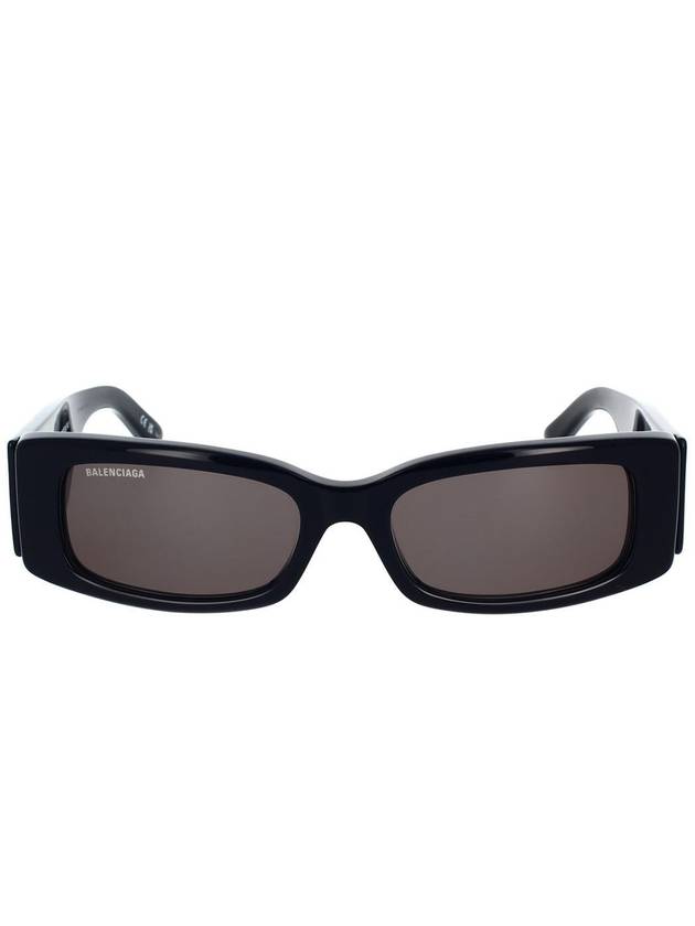 Eyewear Logo Print Rectangular Frame Sunglasses Black - BALENCIAGA - BALAAN 2