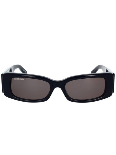 Eyewear Logo Print Rectangular Frame Sunglasses Black - BALENCIAGA - BALAAN 2