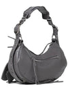 Le Cagole Small Leather Shoulder Bag Grey - BALENCIAGA - BALAAN 4