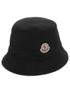 Logo Patch Bucket Hat Black 3B000 52 57843 999 - MONCLER - BALAAN 3