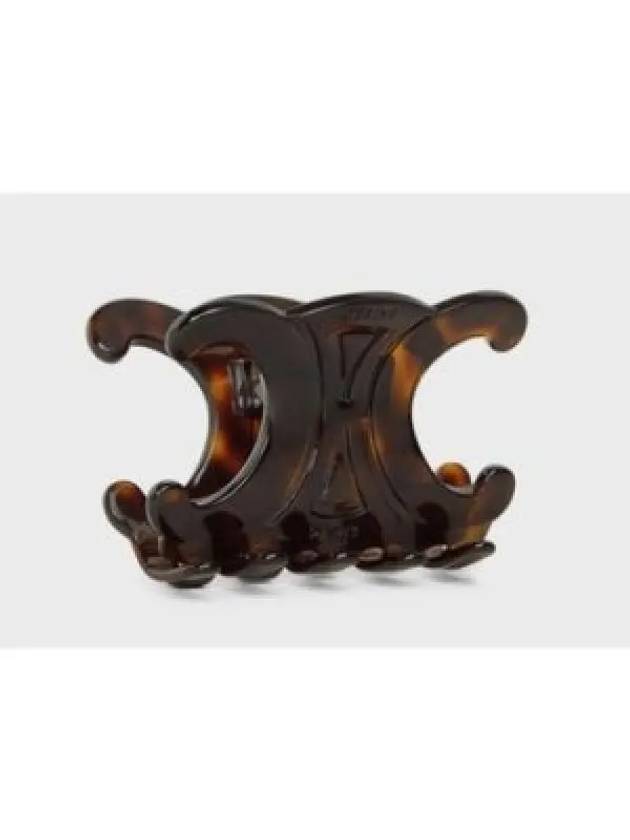 Triomphe Large Hair Clip Dark Havana - CELINE - BALAAN 2