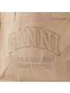 Cream Large Canvas Tote Bag Butter - GANNI - BALAAN 4