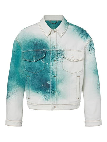 LV Spray Denim Jacket Multicolor 1AAVCK - LOUIS VUITTON - BALAAN 1