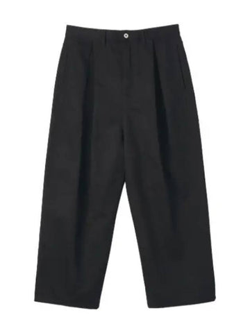 Cotton Raw Crotch Pants Black - LOEWE - BALAAN 1