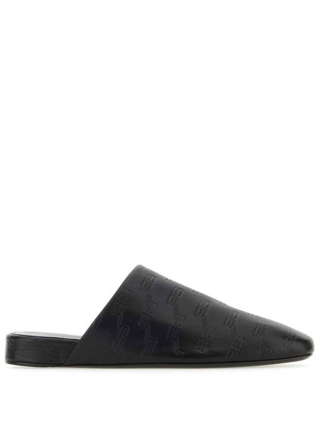 Debossed Logo Leather Mule Black - BALENCIAGA - BALAAN 2