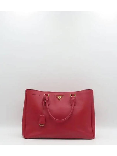 BN1844 SAFFIANO LUX red triangle gold logo tote bag - PRADA - BALAAN 2