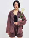 Wine Denim Shirt Suit Pink - C WEAR BY THE GENIUS - BALAAN 11