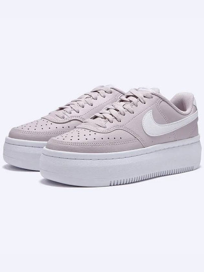 Women's Court Vision Alta Low Top Sneakers Platinum Violet White - NIKE - BALAAN 2