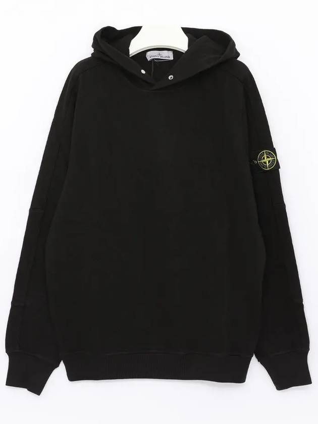 Compass Badge Cotton Hoodie Black - STONE ISLAND - BALAAN 4