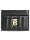 Quilted Leather Lola Card Case Black Light Gold - BURBERRY - BALAAN 2