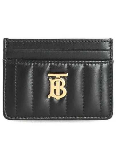 Quilted Leather Lola Card Case Black Light Gold - BURBERRY - BALAAN 2