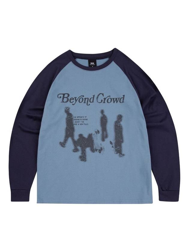 Graphic raglan long sleeve t-shirtnavy - MOO - BALAAN 1