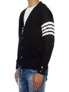 Men's Sustainable Classic Diagonal Wool Cardigan Black - THOM BROWNE - BALAAN 6