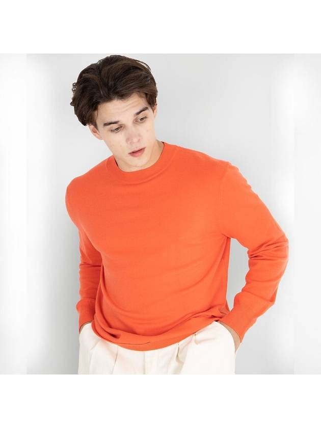 Traverto Basic Round Knit Top Red Orange - GOLD PERCENT - BALAAN 2