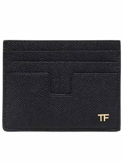 TF Logo Gold Card Wallet Black - TOM FORD - BALAAN 2