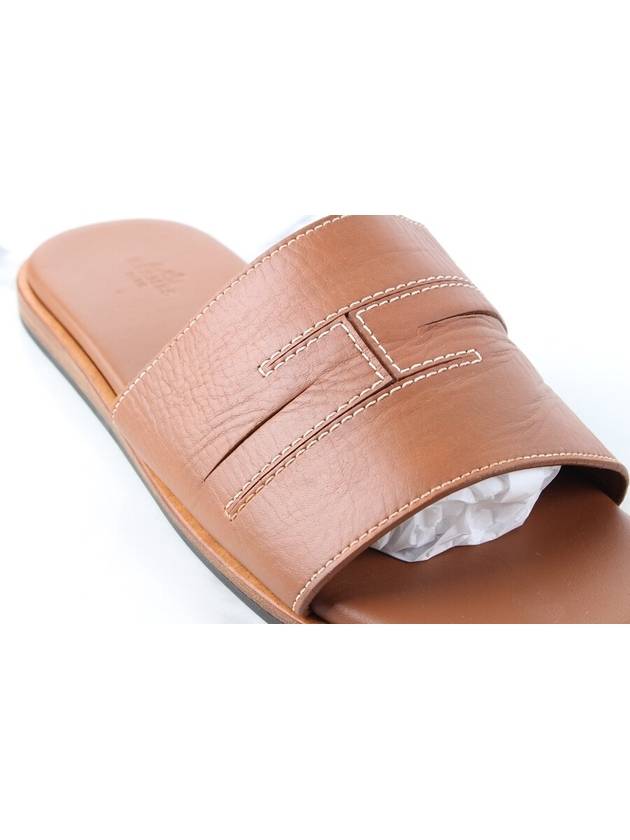 Pacific leather sandal slippers gold 40 5 255 - HERMES - BALAAN 7