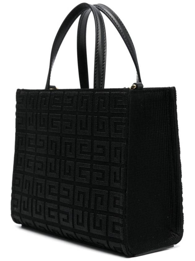 Mini G-Tote Shopping Bag In 4G Embroidery Black - GIVENCHY - BALAAN 4