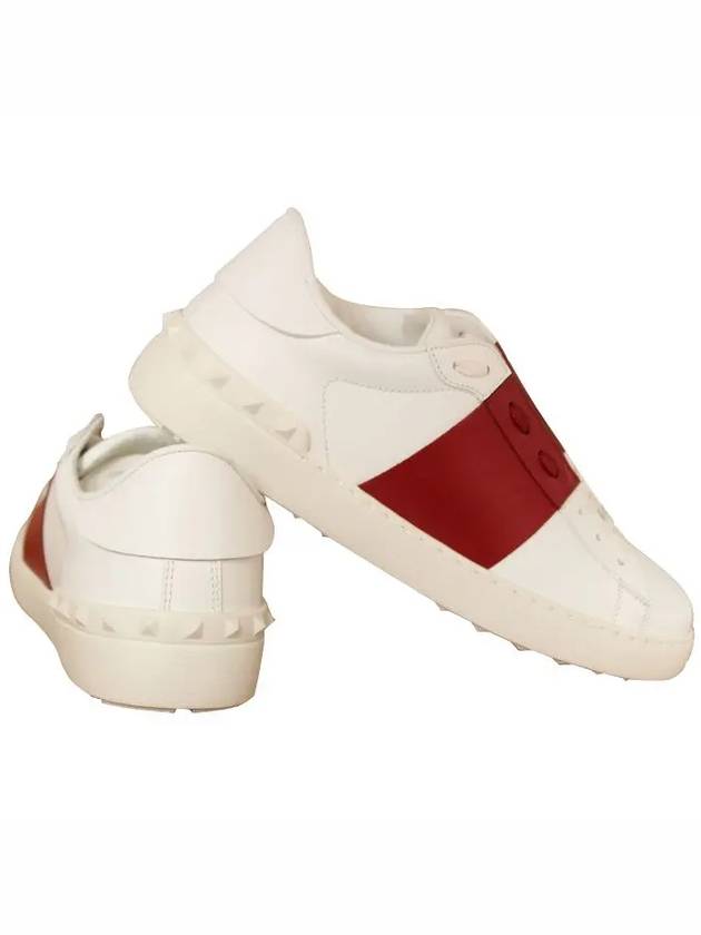 Hidden Color Combination Low-Top Sneakers White Red - VALENTINO - BALAAN 5