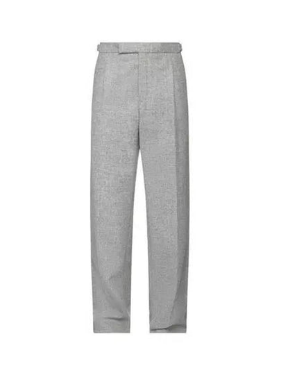 Wool Straight Pants Grey - THOM BROWNE - BALAAN 2