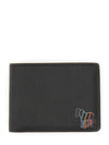 Rainbow Zebra Leather Half Wallet Black - PAUL SMITH - BALAAN 1