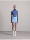 Vegan Leather Mini Skirt Sky Blue - UNMUTE - BALAAN 7