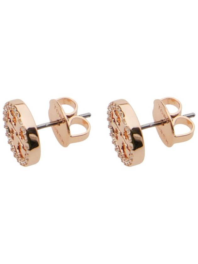 Miller Crystal Stud Earrings Rose Gold - TORY BURCH - BALAAN 3