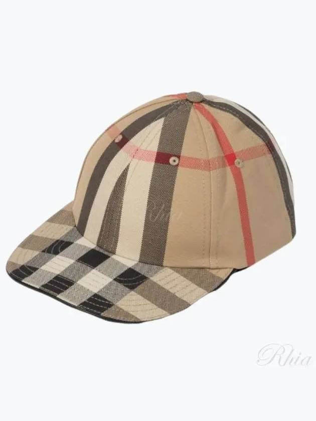 Detail Check Cotton Logo Ball Cap Beige - BURBERRY - BALAAN 2