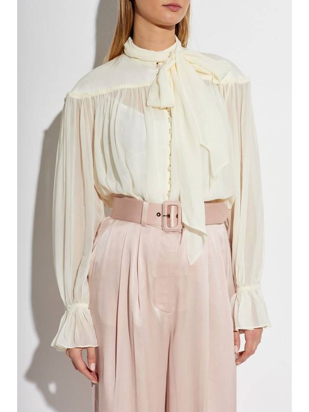 Zimmermann Loose-fitting Shirt With Shimmering Buttons, Women's, White - ZIMMERMANN - BALAAN 3