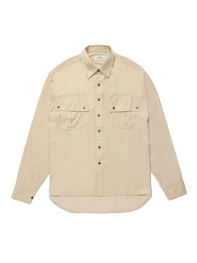 LOOSE FIT MILLITARY SHIRT BEIGE - ROLLING STUDIOS - BALAAN 2