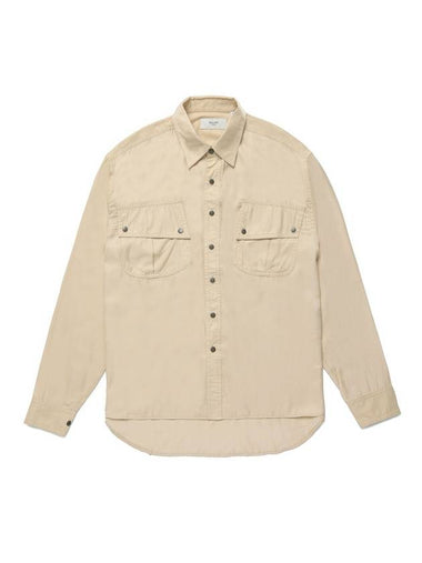 Loose Fit Military Shirt Beige - ROLLING STUDIOS - BALAAN 1