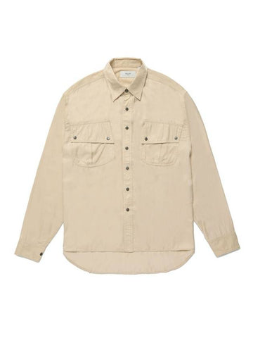 LOOSE FIT MILLITARY SHIRT BEIGE - ROLLING STUDIOS - BALAAN 1