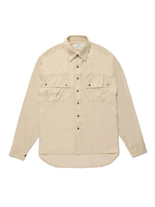 LOOSE FIT MILLITARY SHIRT BEIGE - ROLLING STUDIOS - BALAAN 1