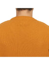 Logo Patch Crew Neck Wool Knit Top Orange - STONE ISLAND - BALAAN 8