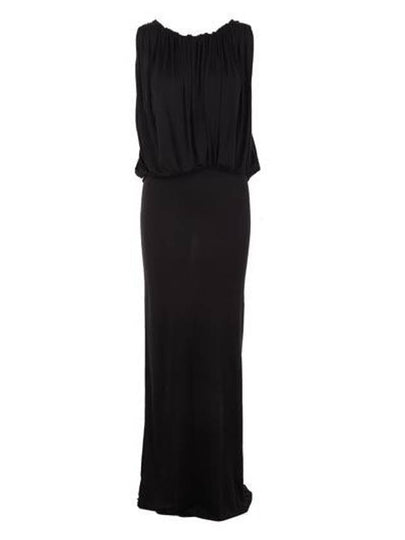 Sleeveless Long Dress Black - SAINT LAURENT - BALAAN 2