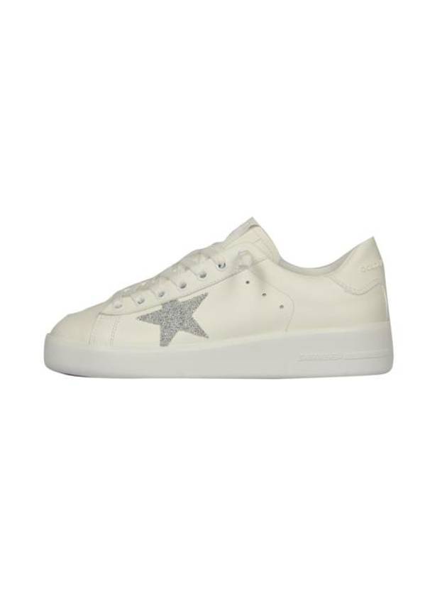 Pure Star Glitter Silver Low Top Sneakers White - GOLDEN GOOSE - BALAAN 2