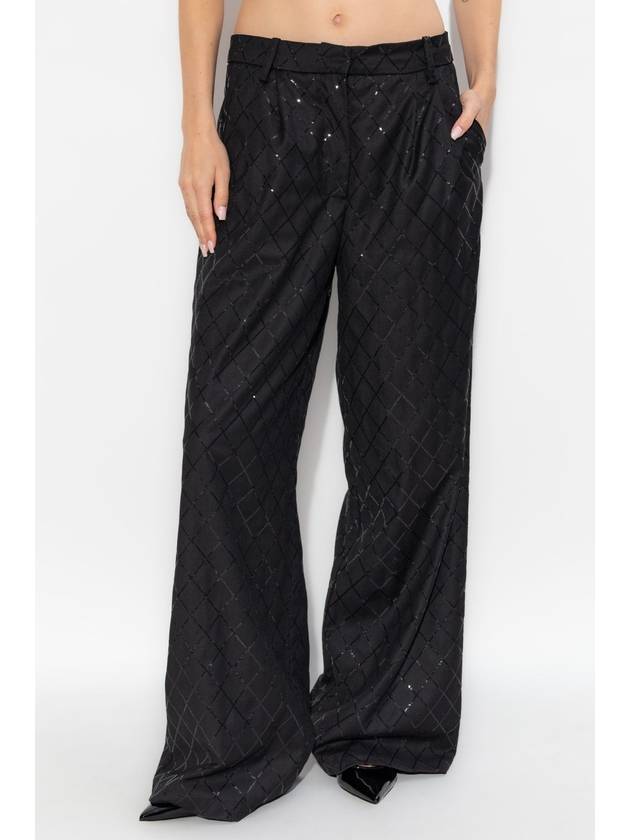 ROTATE Trousers With Shimmering Sequins, Women's, Black - ROTATE - BALAAN 3