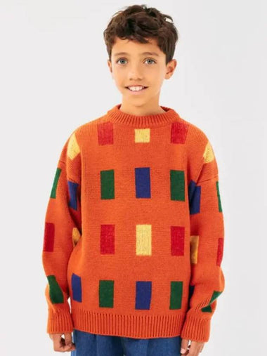 Color Game All Over Knit Sweater B224AC118 Italian Kids - BOBO CHOSES - BALAAN 1